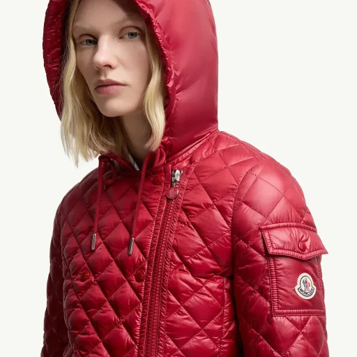 Corbelin Diamond-Quilted Hooded Short Down Jacket