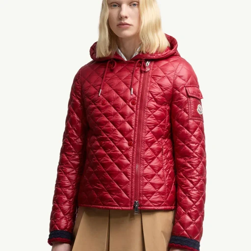 Corbelin Diamond-Quilted Hooded Short Down Jacket