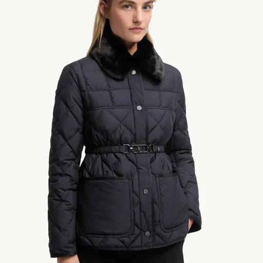 Cygne Diamond-Quilted Short Down Jacket
