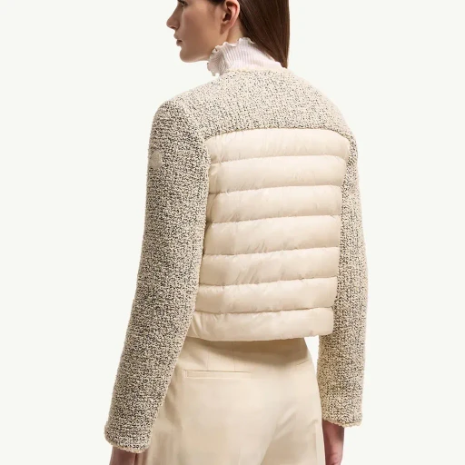 Dauphine Wool & Silk Blend Bouclé Short Down Jacket