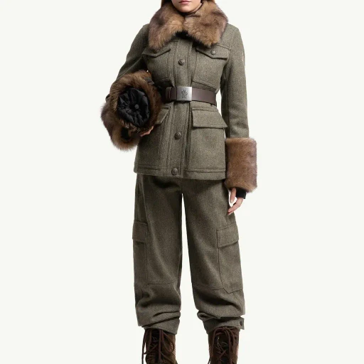 Devez Wool & Shearling-Trimmed Down Field Jacket