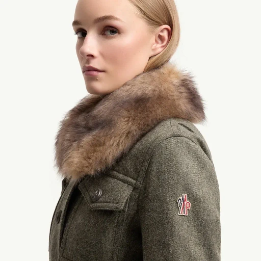 Devez Wool & Shearling-Trimmed Down Field Jacket