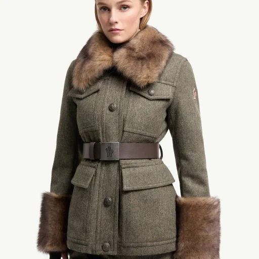 Devez Wool & Shearling-Trimmed Down Field Jacket
