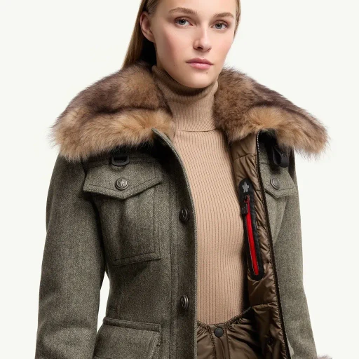 Devez Wool & Shearling-Trimmed Down Field Jacket