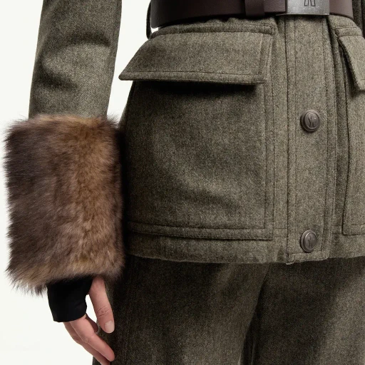 Devez Wool & Shearling-Trimmed Down Field Jacket