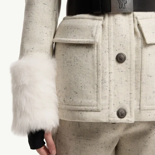Devez Wool & Shearling-Trimmed Down Field Jacket