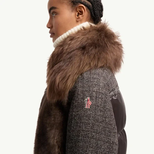 Faite Shearling & Wool Short Down Jacket