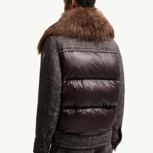 Faite Shearling & Wool Short Down Jacket