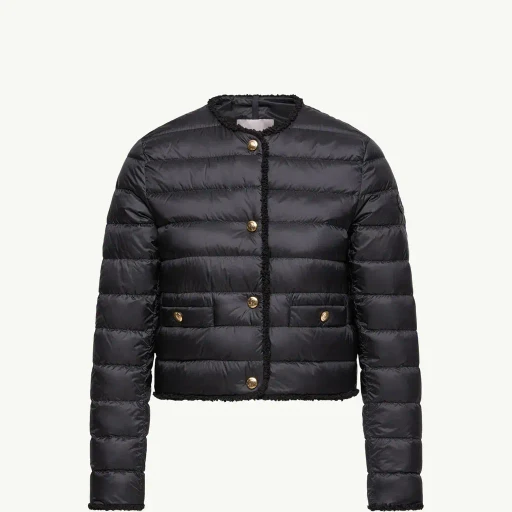 Fleurs Bouclé-Trimmed Short Down Jacket