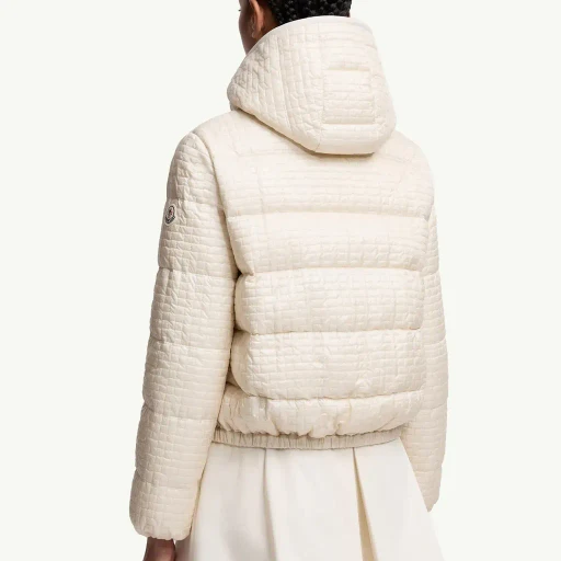 Gisors Geometric-Quilted Hooded Short Down Jacket