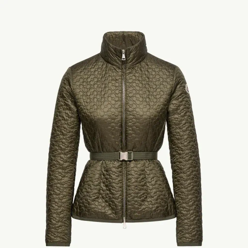 Geranium Floral-Quilted Short Down Jacket