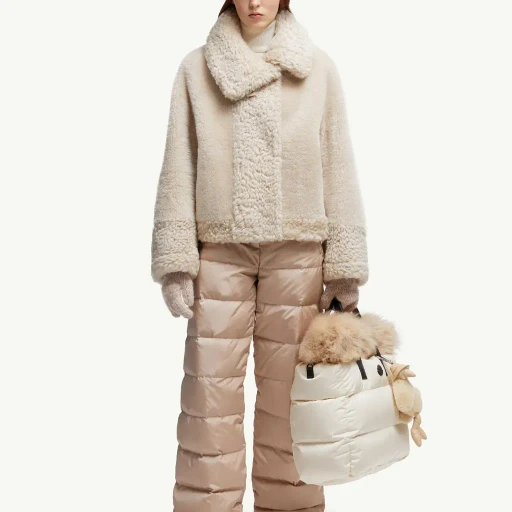 Gobain Shearling & Suede Short Down Jacket