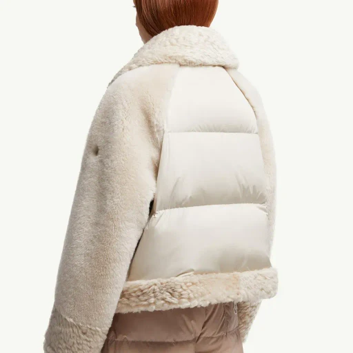 Gobain Shearling & Suede Short Down Jacket