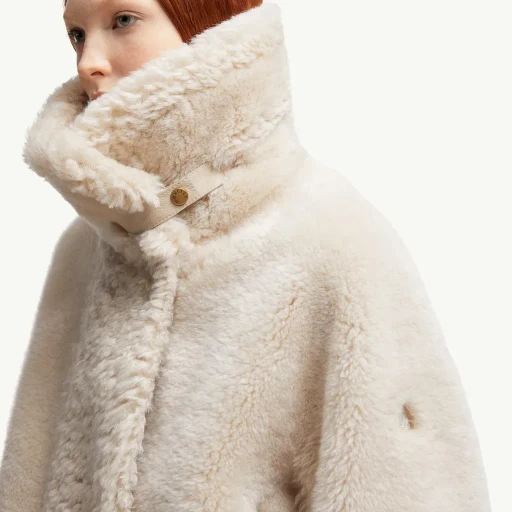Gobain Shearling & Suede Short Down Jacket