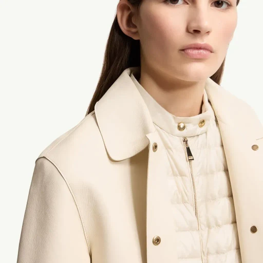 Haricot 3-In-1 Leather Down Shirt Jacket