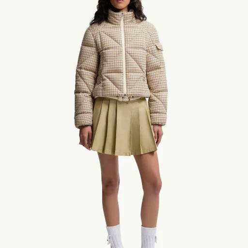 Keros Diamond-Quilted Wool Blend Short Down Jacket