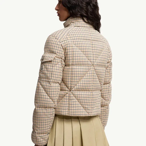 Keros Diamond-Quilted Wool Blend Short Down Jacket