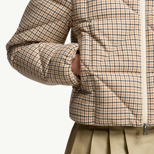 Keros Diamond-Quilted Wool Blend Short Down Jacket