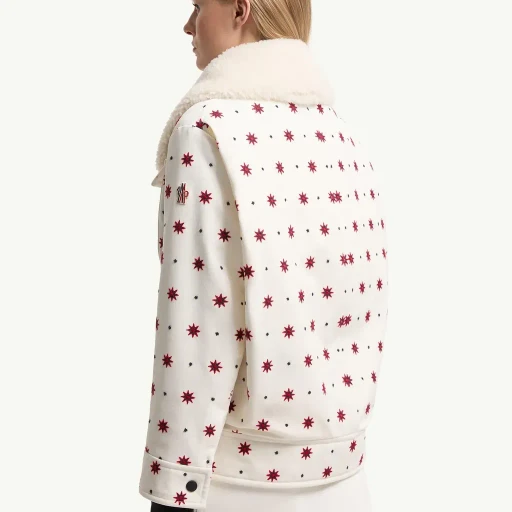 Larient Geometric Pattern Down Shirt Jacket