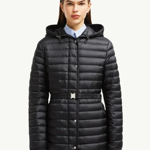 Oredon Hooded Mid-Length Down Jacket