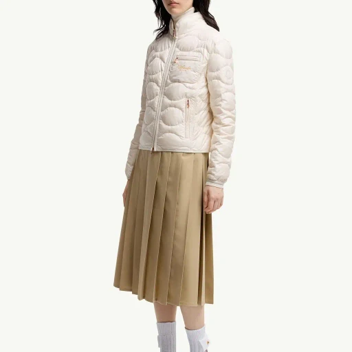 Tegea Wave-Quilted Short Down Jacket