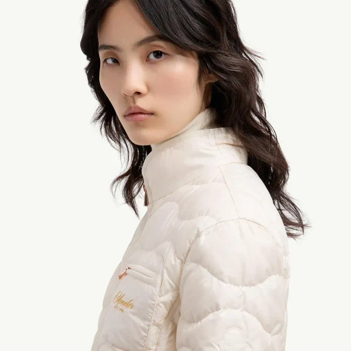 Tegea Wave-Quilted Short Down Jacket