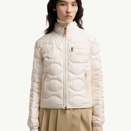 Tegea Wave-Quilted Short Down Jacket