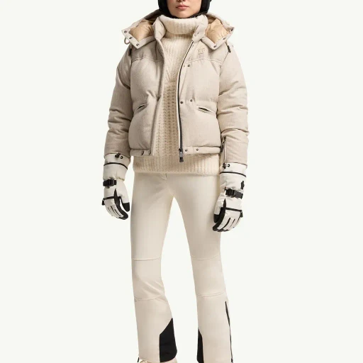 Yintab Hooded Wool Insulated Ski Jacket