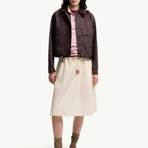 Aconitum Hooded Cotton & Linen Blend Shirt Jacket