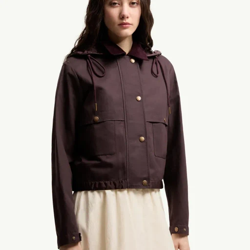 Aconitum Hooded Cotton & Linen Blend Shirt Jacket