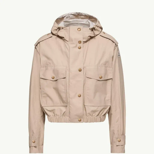 Carex Hooded Cotton Blend Poplin Jacket