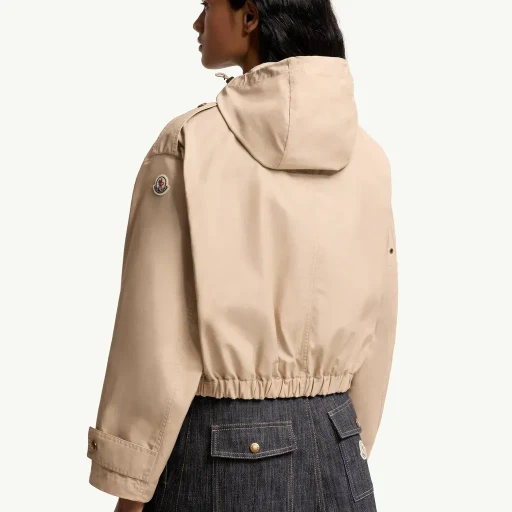 Carex Hooded Cotton Blend Poplin Jacket