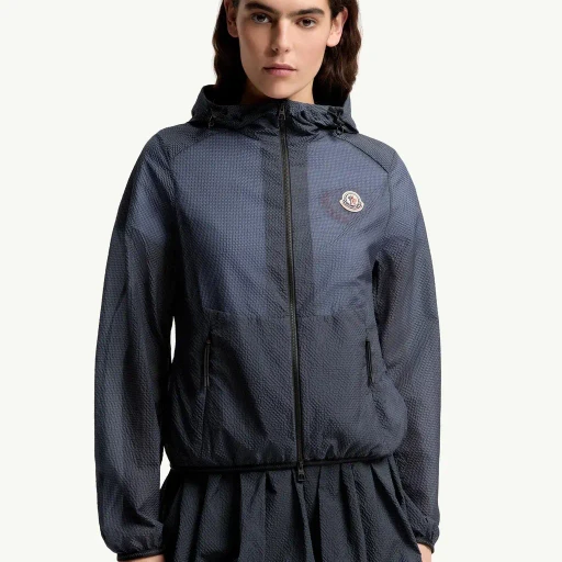 Edasic Seersucker Hooded Jacket