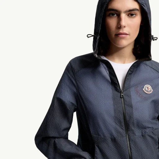 Edasic Seersucker Hooded Jacket