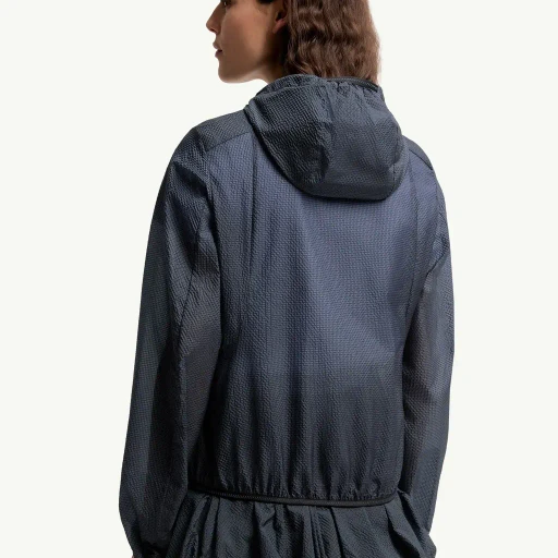 Edasic Seersucker Hooded Jacket