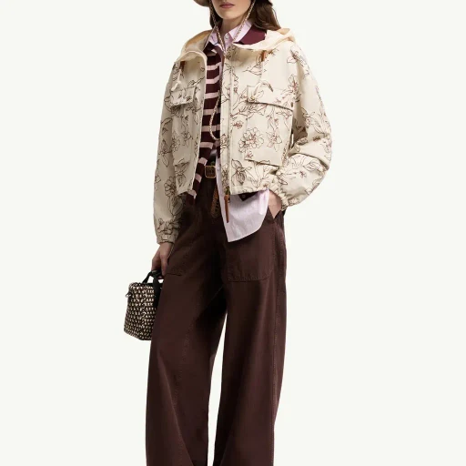 Nepeta Hooded Floral Print Jacket