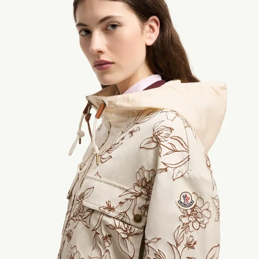 Nepeta Hooded Floral Print Jacket