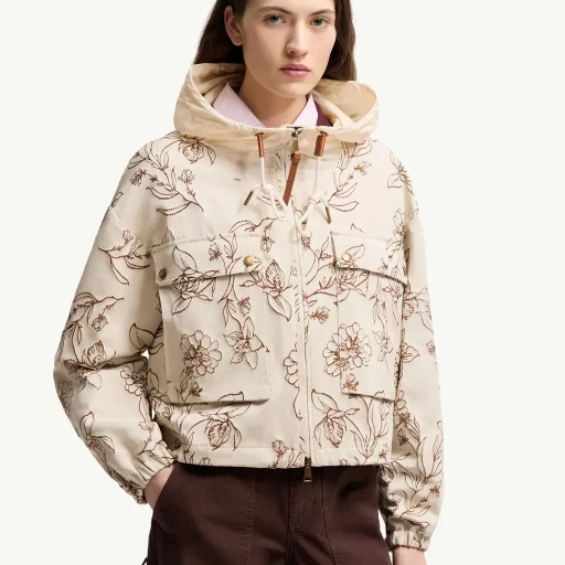 Nepeta Hooded Floral Print Jacket
