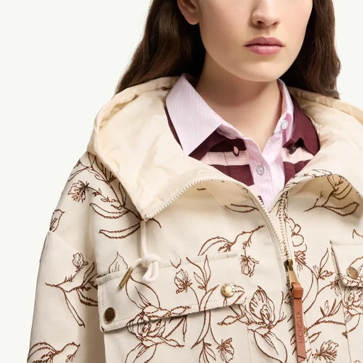 Nepeta Hooded Floral Print Jacket