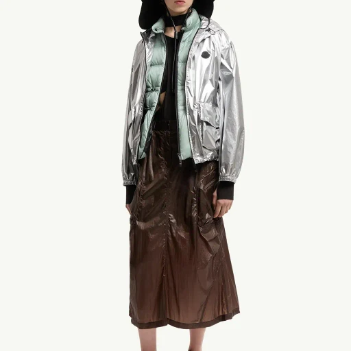 Ylang Hooded Metallic Jacket