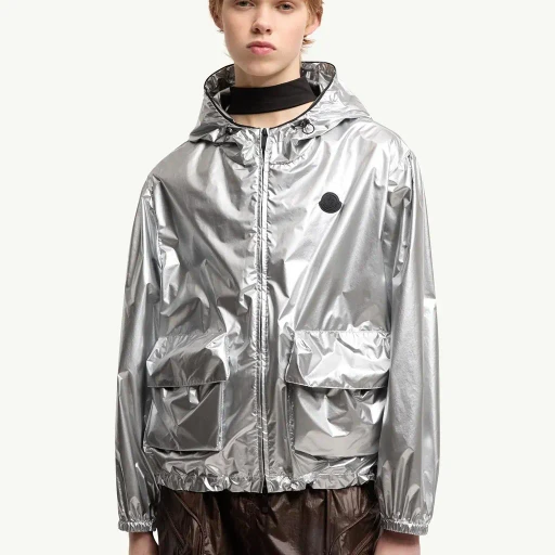 Ylang Hooded Metallic Jacket