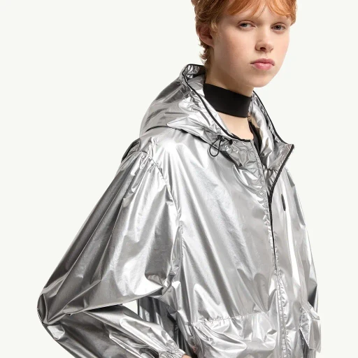 Ylang Hooded Metallic Jacket