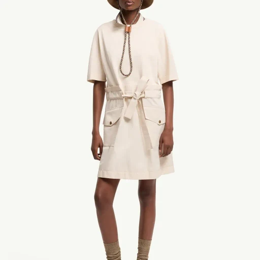 Belted Cotton Mini Dress