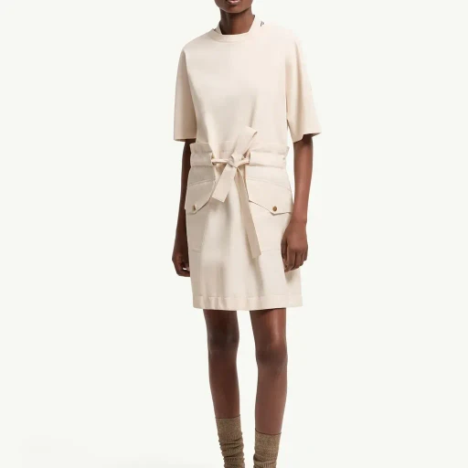 Belted Cotton Mini Dress