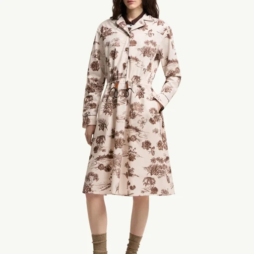 Floral Knee Length Shirt Dress