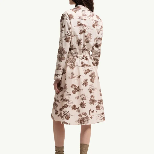 Floral Knee Length Shirt Dress