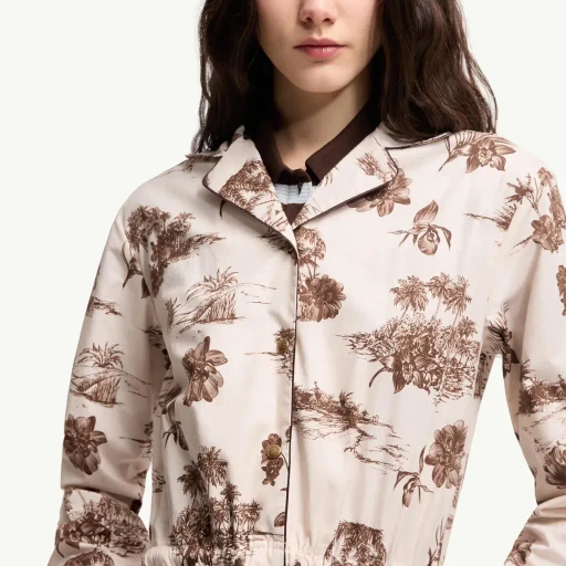 Floral Knee Length Shirt Dress