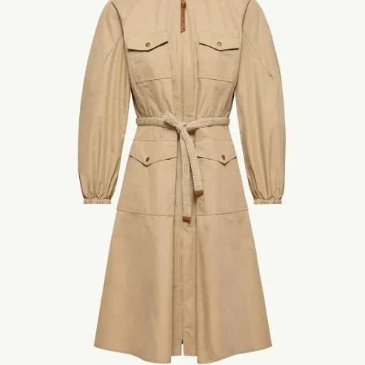 Pleated Poplin Dress