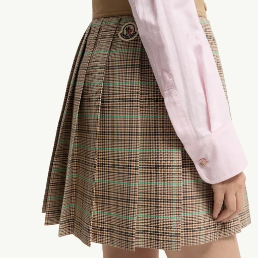 Checked Pleated Mini Skirt