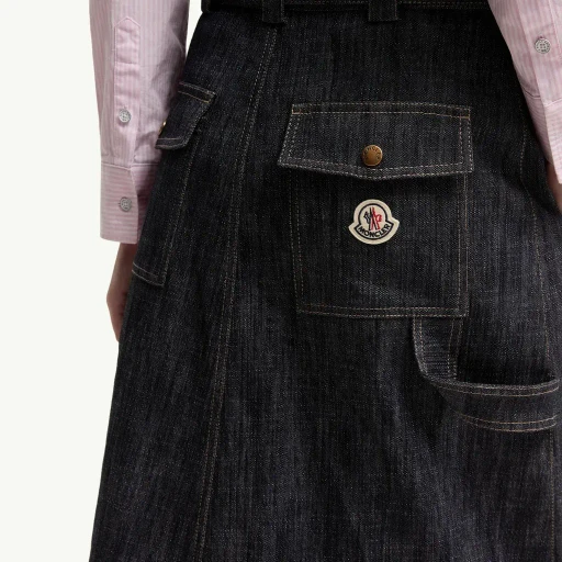 Denim Knee-Length Skirt